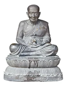 Statue of buddhist monk Stock Photos
