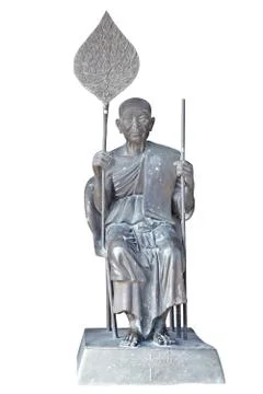 Statue of buddhist monk Stock Photos
