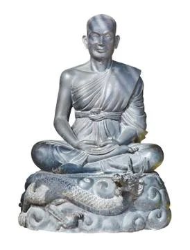 Statue of buddhist monk Stock Photos