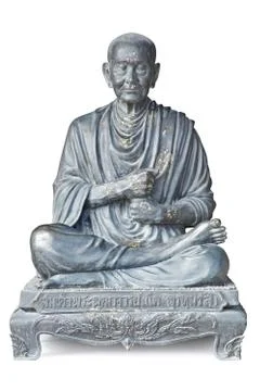 Statue of buddhist monk Stock Photos