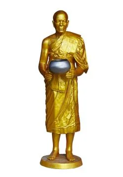 Statue of buddhist monk Stock Photos