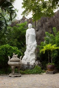 Statue of a Buddhist monk. Stock Photos