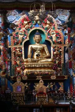 Statue in Buddhist Temple Stock Photos