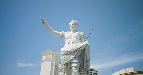 Statue of Caesar at Caesars Palace, Las Vegas, Nevada, U.S. Stock Footage 250698560