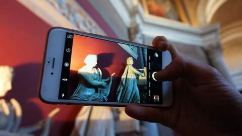 Statue capture from iphone Stock Photos