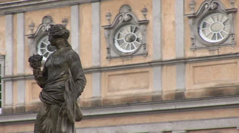 Statue of the castle of Charlottenburg Stock Footage 59852773