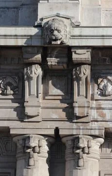 Statue of Central railway station, Milan Stock Photos