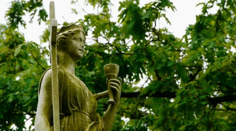 Statue with Chalice and Cross Video stock 24129693