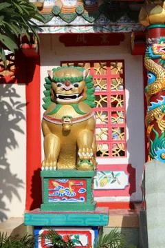 Statue of Chinese dragons Stock Photos