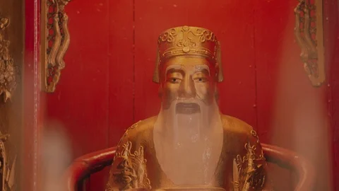 Statue from Chinese temple Stock Footage 116418469
