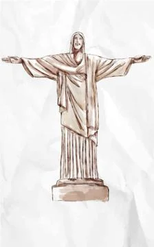 The statue of christ Stock Illustration