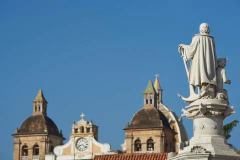 Statue of Christopher Columbus Stock Photos