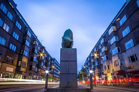 Statue in the city Stock Photos