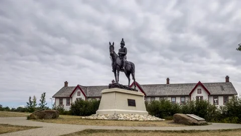 Statue of Colonel James MacLeod Stock Footage 169200099