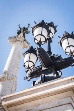 Statue of the column of the Place des Quinconces Stock Photos