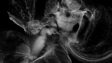 Statue crumbles into grains of sand Stock Footage 292230153