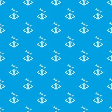 Statue d printing pattern seamless blue イラスト素材