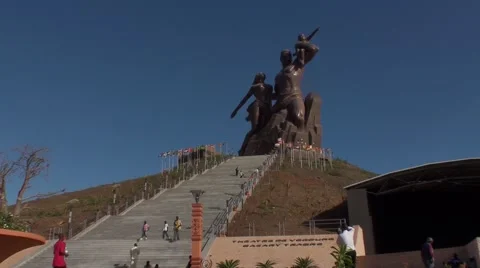 Statue at Dakar Stock Footage 52248683