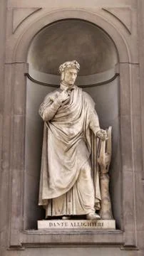 Statue of Dante Foto stock