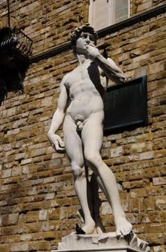 Statue of david in florence Stock Photos