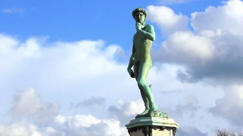 Statue of david Florence tuscany Italy Stock Footage