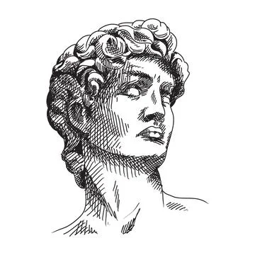 Statue of David Stock Illustration