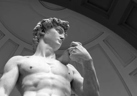 Statue of David in white marble Stock Photos
