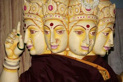 Statue of Devi Gayatri Mata Stock Photos