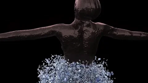 Statue in diamonds Stock Footage 292230349