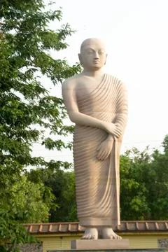 Statue of Disciple of Buddha Stock Photos