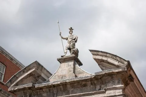 Statue at dublin castle Stock Photos