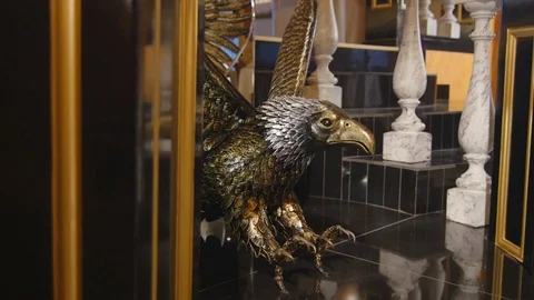 Statue of Eagle Stock Footage 87970724