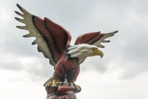 Statue of an eagle in the sky Stock Photos