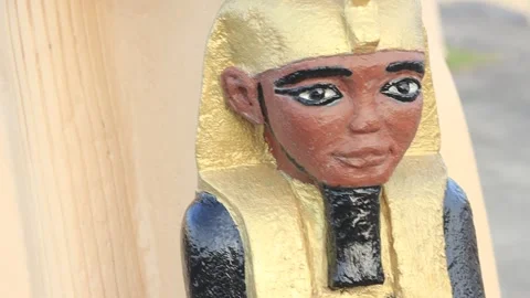 Statue of Egyptian pharaoh Stock Footage 341446703