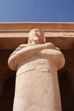 The Statue in Egyptian temple Stock Photos
