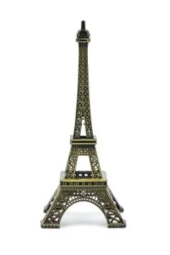Statue of eiffel tower isolated on white background 스톡 사진