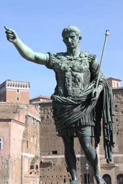 Statue of emperor augustus Stock Photos