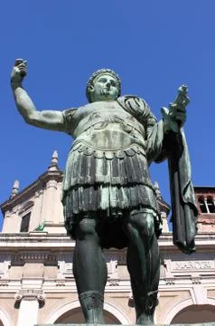 Statue of emperor Constantine Stock Photos