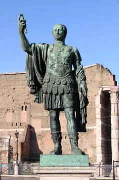 Statue of emperor Nerva Stock Photos
