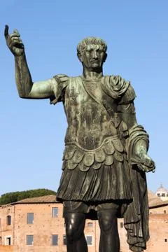 Statue of emperor Trajan Stock Photos