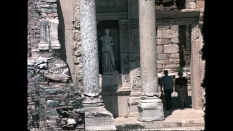 Statue at Ephesus Ruins Stock Footage 277585268