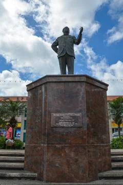 Statue of Errol Walton Barrow the first Prime Minister of Barbados Stock Photos