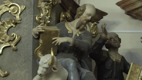 Statue of evangelists Stock Footage 166520531