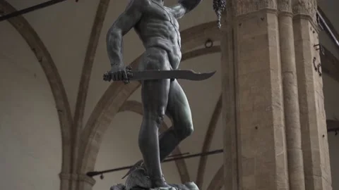Statue in florence, italy Video stock 170891761