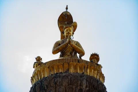 Statue of Former King of Nepal Stock Photos