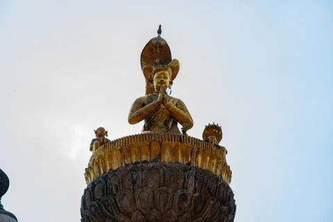 Statue of Former King of Nepal Stockfoto's