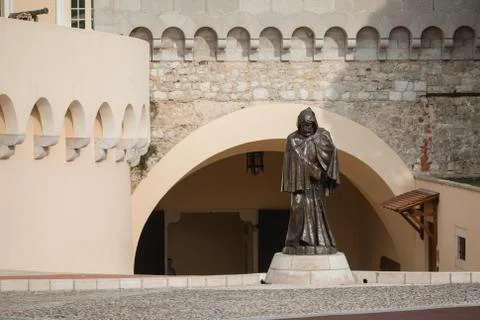 Statue of Francesco Grimaldi in Monaco Stock Photos