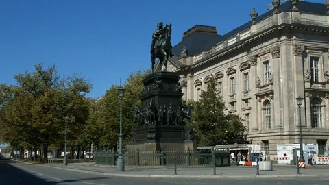 Statue of Frederick the Great Stock Footage 102147420