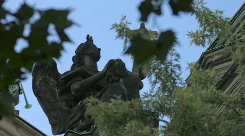 Statue in front of the Berliner Dom in Berlin Stock Footage 53064041