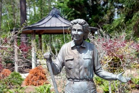 Statue in garden Foto stock